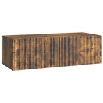 vidaXL Meuble TV mural Chêne fumé 98 x 41 x 30 cm Bois d'ingénierie