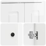 vidaXL Armoire sous évier de salle de bain Blanc brillant