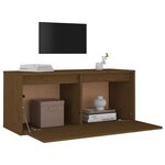vidaXL Armoire murale Marron miel 80x30x35 cm Bois de pin massif