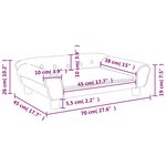 vidaXL Canapé pour enfants noir 70x45x26 cm velours