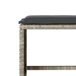 vidaXL Salon de jardin 4 Pièces avec coussins gris clair résine tressée