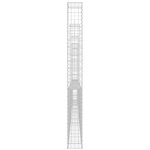 vidaXL Panier de gabion en forme de U avec 5 poteaux Fer 500x20x200 cm