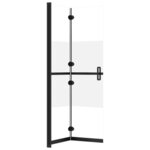 vidaXL Paroi de douche pliable Verre ESG demi-dépoli 110x190 cm