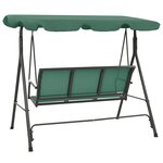 vidaXL Balancelle de jardin vert 170 cm textilène et acier