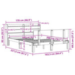 vidaXL Cadre de lit avec tête de lit 160x200 cm bois de pin massif