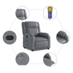 vidaXL Fauteuil de massage inclinable gris similicuir