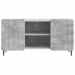 vidaXL Meuble TV Gris béton 102 x 34 5 x 52 cm Bois d'ingénierie