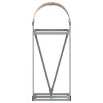 vidaXL Porte-bûches marron clair 40x45x100 cm acier galvanisé