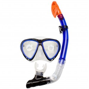 Masque de plongée senior waimea avec tube respiratoire bleu cobalt