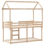vidaXL Lit superposé avec toit 90x200 cm bois de pin massif