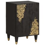 vidaXL Cabinet de salle de bain avec stockage Noir 38 x 33 x 58 cm