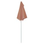 vidaXL Demi-parasol de jardin avec mât 180x90 cm terre cuite