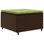 vidaXL Salon de jardin 6 Pièces avec coussins Marron Résine tressée