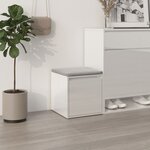 VidaXL Tiroir boîte Blanc brillant 40 5x40x40 cm Bois d'ingénierie