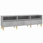 vidaXL Meuble TV gris béton 150x30x44 5 cm bois d'ingénierie