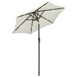 vidaXL Parasol avec lumières LED Sable 200x211 cm Aluminium