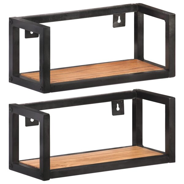 vidaXL Étagères murales 2 Pièces 40 cm Bois d'acacia massif