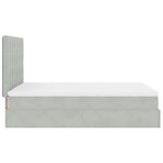 vidaXL Cadre de lit ottoman et matelas gris clair 140x190 velours