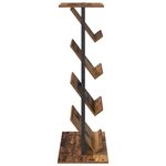 vidaXL Étagère à magazines avec étagère Bois ancien 68 x 40 x 123 5 cm