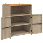 vidaXL Armoire Beige 70 x 50 x 87 cm Polyester et Roly Ratten