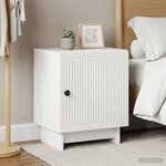 vidaXL Cabinet de chevet 2 Pièces Blanc brillant 43 x 34 5 x 50 cm