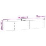vidaXL Jardinière surélevée Marron 240 x 80 x 44 cm Acier