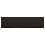 vidaXL Étagère murale marron foncé bois chêne massif traité