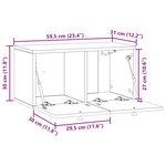 vidaXL Meuble TV mural Gris béton 59 5 x 31 x 30 cm Bois d'ingénierie