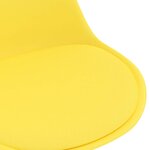 Vidaxl chaises de salle à manger pivotantes 4 pièces jaune similicuir
