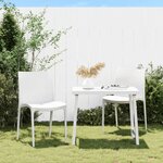 vidaXL Chaises de jardin lot de 2 blanc 50x46x80 cm polypropylène