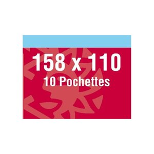 Pochettes double soudure 158 x 110 mm pour bloc Philexfrance 99. Fond - Noir