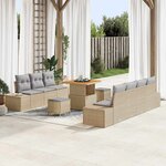 vidaXL Ensemble de canapé de jardin 10 Pièces Beige  Gris clair