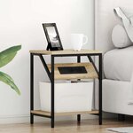 vidaXL Table de chevet Chêne sonoma 38 x 30 x 48 cm Bois d'ingénierie