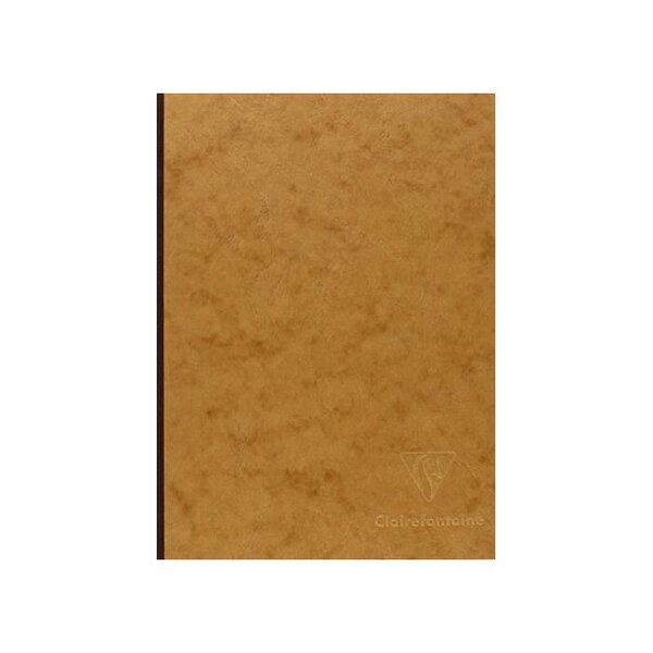 Carnet broché 14 8x21 192 pages Uni tabac CLAIREFONTAINE