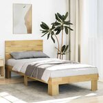 vidaXL Cadre de lit avec tête de lit sans matelas 90x190 cm
