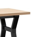 vidaXL Table basse cadre en Y 100x50x45 5 cm bois de pin massif acier