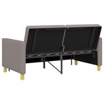 vidaXL Canapé-lit escamotable Taupe Tissu