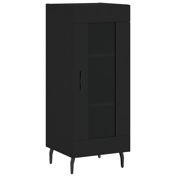 vidaXL Buffet Noir 34 5x34x90 cm Bois d'ingénierie