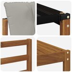 vidaXL Ensemble de canapés d'extérieur 6 pc Naturel et gris clair