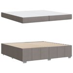 vidaXL Cadre de lit avec matelas Taupe 200 x 200 cm tissu
