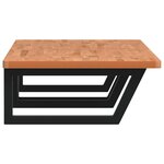 vidaXL Étagère de vasque murale acier et bois massif de hêtre