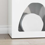 vidaXL Buffet Blanc brillant 40 x 35 x 100.5 cm Bois d'ingénierie