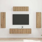 vidaXL Meuble TV 5 Pièces Chêne artisanal