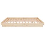 vidaXL Cadre de lit bois massif 120x190 cm petit double