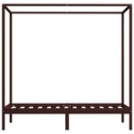 vidaXL Cadre de lit à baldaquin sans matelas bois massif 100x200 cm