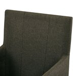 vidaXL Chaises à manger avec accoudoirs lot de 2 marron tissu