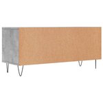 vidaXL Meuble TV gris béton 100x34 5x44 5 cm bois d'ingénierie