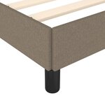 vidaXL Cadre de lit sans matelas taupe 140x200 cm tissu