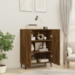 vidaXL Buffet Chêne fumé 70x34x90 cm Bois d'ingénierie