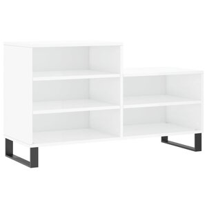 vidaXL Armoire à chaussure Blanc brillant 102x36x60 cm Bois ingénierie